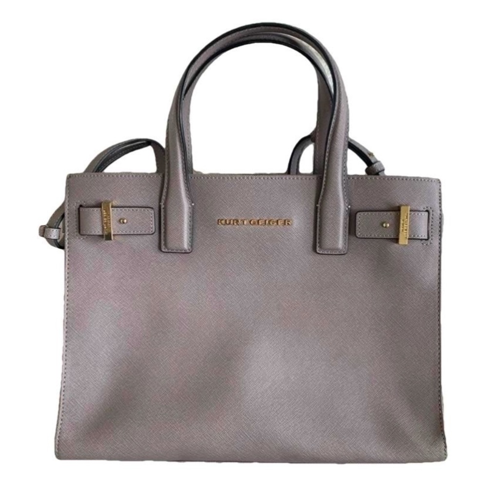 NWOT Kurt Geiger Saffiano London Tote Taupe